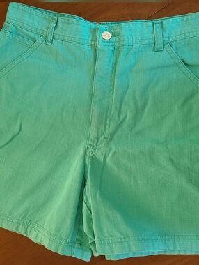 Women's 100% Cotton Sturdy Linen Mint Green Casual 5-Pocket Shorts 5" Inseam